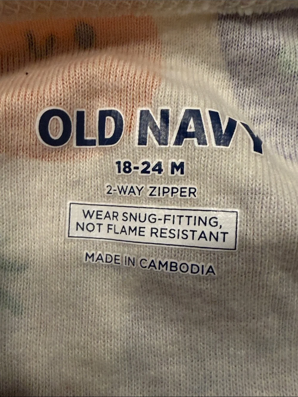 Old navy unisex one piece sleeper size 18-24 .